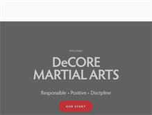 Tablet Screenshot of decoreelitemartialarts.com